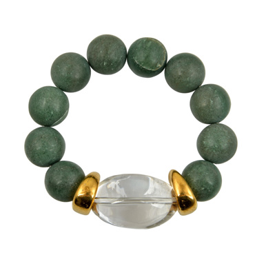 Βραχίολι από αβεντουρίνη και κρύσταλο